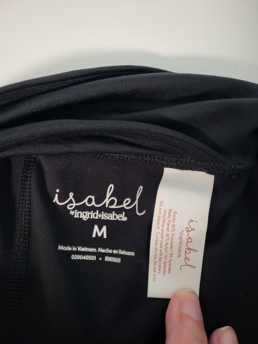 Isabel Maternity by Ingrid & Isabel Black Active Leggings Crossover Panel Medium - Picture 7 of 7